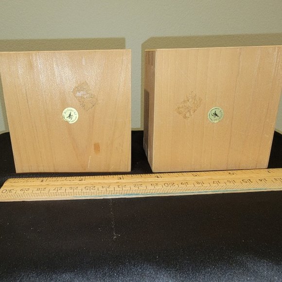 Vintage Wooden Japanese Masu Sake Cups (set of two) Kotobuki - Picture 8 of 9